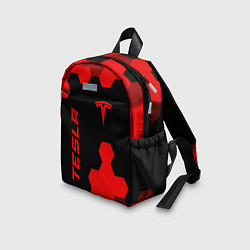 Детский рюкзак Tesla - red gradient вертикально, цвет: 3D-принт — фото 2