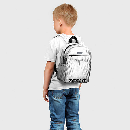 Детский рюкзак Tesla - white gradient по-центру / 3D-принт – фото 5