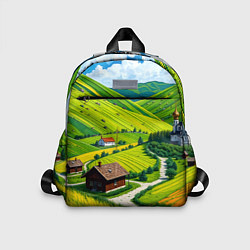 Детский рюкзак Русская душа и поле, цвет: 3D-принт