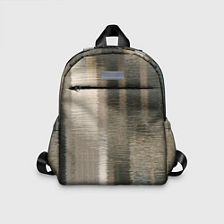 Детский рюкзак Размытые серо-бежевые полосы, цвет: 3D-принт