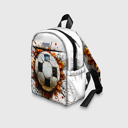 Детский рюкзак Футбольный мяч на белом, цвет: 3D-принт — фото 2