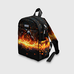 Детский рюкзак Кикбоксеркие перчатки в огне, цвет: 3D-принт — фото 2
