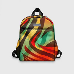 Детский рюкзак Жаркая полосатая абстракция, цвет: 3D-принт