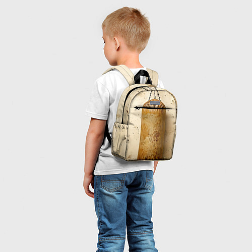 Детский рюкзак Бежевая боксерская груша / 3D-принт – фото 5
