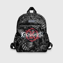 Детский рюкзак Кукрыниксы логотип на фоне гитар
