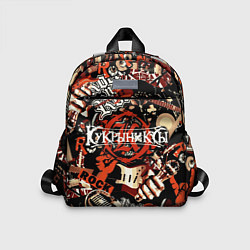 Детский рюкзак Кукрыниксы на фоне электрогитар, цвет: 3D-принт