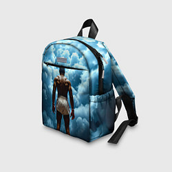 Детский рюкзак Мухаммед Али в синем дыму, цвет: 3D-принт — фото 2