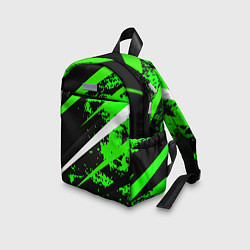 Детский рюкзак Color black and green, цвет: 3D-принт — фото 2
