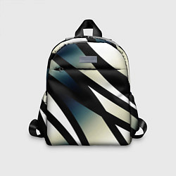 Детский рюкзак Чёрно-белый с синим затемнением полосы
