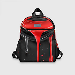 Детский рюкзак Красная и черная краска текстура, цвет: 3D-принт