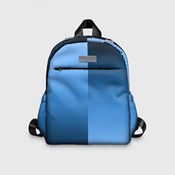 Детский рюкзак Градиент сине-голубой пополам, цвет: 3D-принт