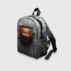 Детский рюкзак Мяч американского футбола на сером, цвет: 3D-принт — фото 2