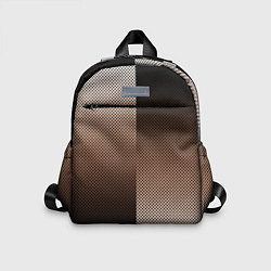 Детский рюкзак Чёрно-коричневый текстурный градиент пополам