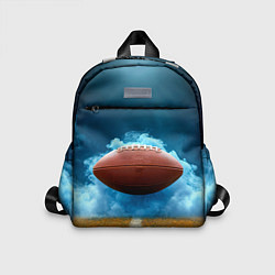 Детский рюкзак Мяч для американского футбола синий дым, цвет: 3D-принт