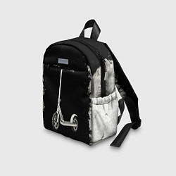 Детский рюкзак Самокат на черно-белом, цвет: 3D-принт — фото 2