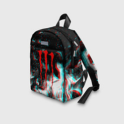 Детский рюкзак Monster energy огонь глитч, цвет: 3D-принт — фото 2
