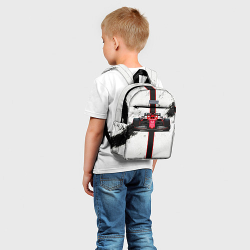 Детский рюкзак Формула 1 на белом / 3D-принт – фото 5
