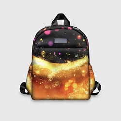 Детский рюкзак Черно-золотой фон текстуры с блеском