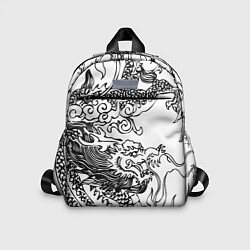 Детский рюкзак Татуировка дракона на белом, цвет: 3D-принт