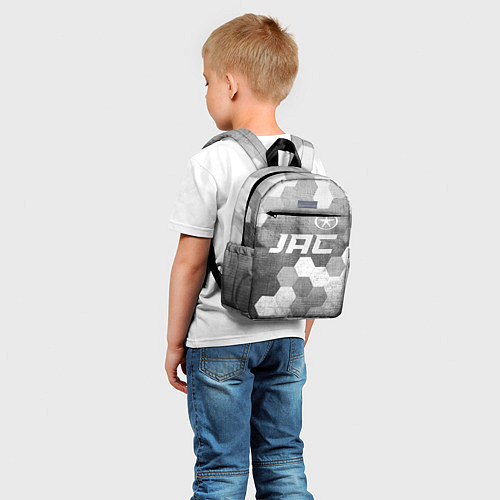 Детский рюкзак JAC - grey gradient посередине / 3D-принт – фото 5