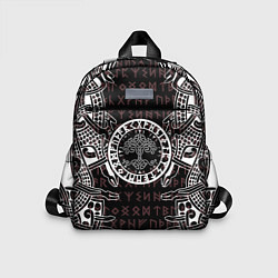 Детский рюкзак Дерево жизни и древние руны, цвет: 3D-принт