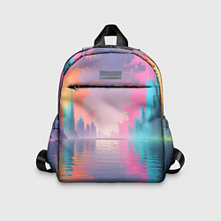 Детский рюкзак Город в розовом тумане, цвет: 3D-принт