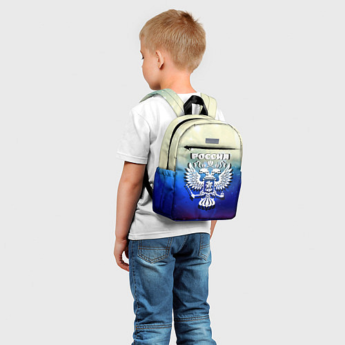 Детский рюкзак Россия и герб на фоне флага / 3D-принт – фото 5