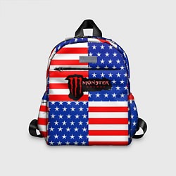 Детский рюкзак Monster energy usa pattern, цвет: 3D-принт