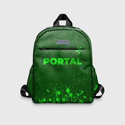 Детский рюкзак Portal - green gradient посередине, цвет: 3D-принт