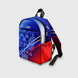 Детский рюкзак Герб России и градиент бело-сине-красный, цвет: 3D-принт — фото 2
