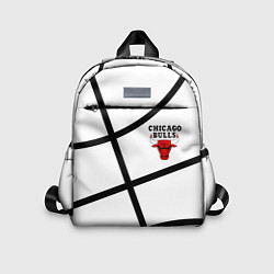 Детский рюкзак Чикаго Буллз на белом фоне, цвет: 3D-принт