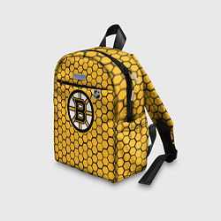 Детский рюкзак Бостон Брюинз - желтые соты, цвет: 3D-принт — фото 2