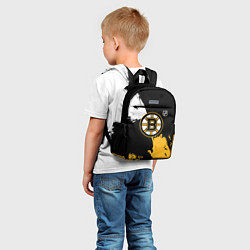 Детский рюкзак Бостон Брюинз - разлитая краска, цвет: 3D-принт — фото 2