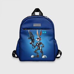 Детский рюкзак Cyborg Bugs Bunny with a gun - ai art fantasy, цвет: 3D-принт