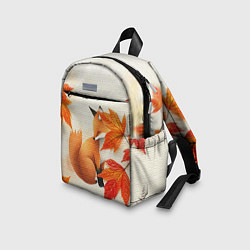 Детский рюкзак Лиса под осенними листьями, цвет: 3D-принт — фото 2