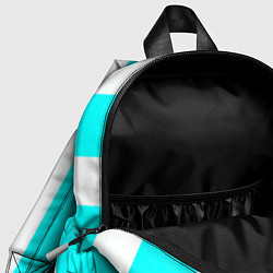 Детский рюкзак Color light blue white lines, цвет: 3D-принт — фото 2