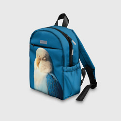 Детский рюкзак Волнистый попугай - синий, цвет: 3D-принт — фото 2