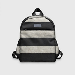 Детский рюкзак Текстурные черно-белые полосы, цвет: 3D-принт