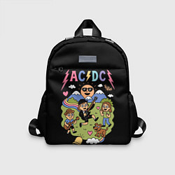Детский рюкзак ACDC, мультяшный стиль, цвет: 3D-принт