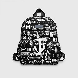 Детский рюкзак Doom логотипы всех игр, цвет: 3D-принт