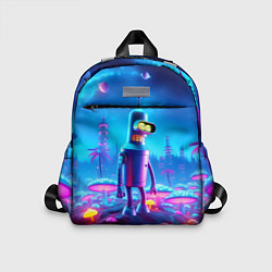 Детский рюкзак Бендер на сказочной неоновой грибной планете - ней
