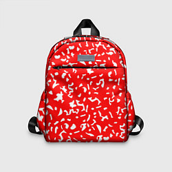Детский рюкзак Красный яркий камуфляж, цвет: 3D-принт