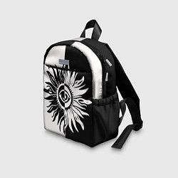 Детский рюкзак Солнце черно-белое, цвет: 3D-принт — фото 2