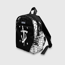 Детский рюкзак Doom соты краски, цвет: 3D-принт — фото 2