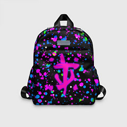 Детский рюкзак Doom цветные краски, цвет: 3D-принт