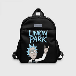 Детский рюкзак Linkin Park и Рик рокер двухсторонняя, цвет: 3D-принт
