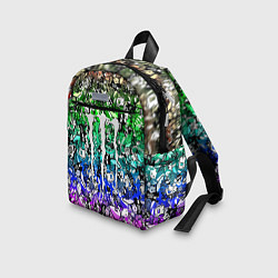 Детский рюкзак Monster energy стикеры, цвет: 3D-принт — фото 2