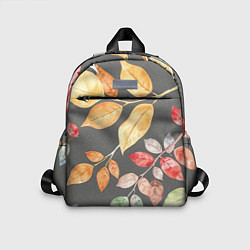 Детский рюкзак Шумный листопад на сером, цвет: 3D-принт
