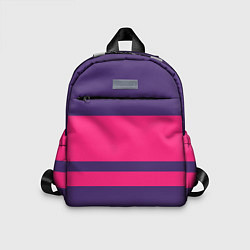 Детский рюкзак Чара андертейл - полоски на фиолетовом, цвет: 3D-принт