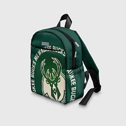Детский рюкзак Milwaukee Bucks надпись, цвет: 3D-принт — фото 2